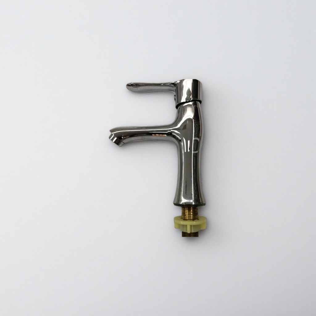 Silver faucet, all-copper thickened electroplated scratch-resistant under-counter bathroom basin faucet Specification image