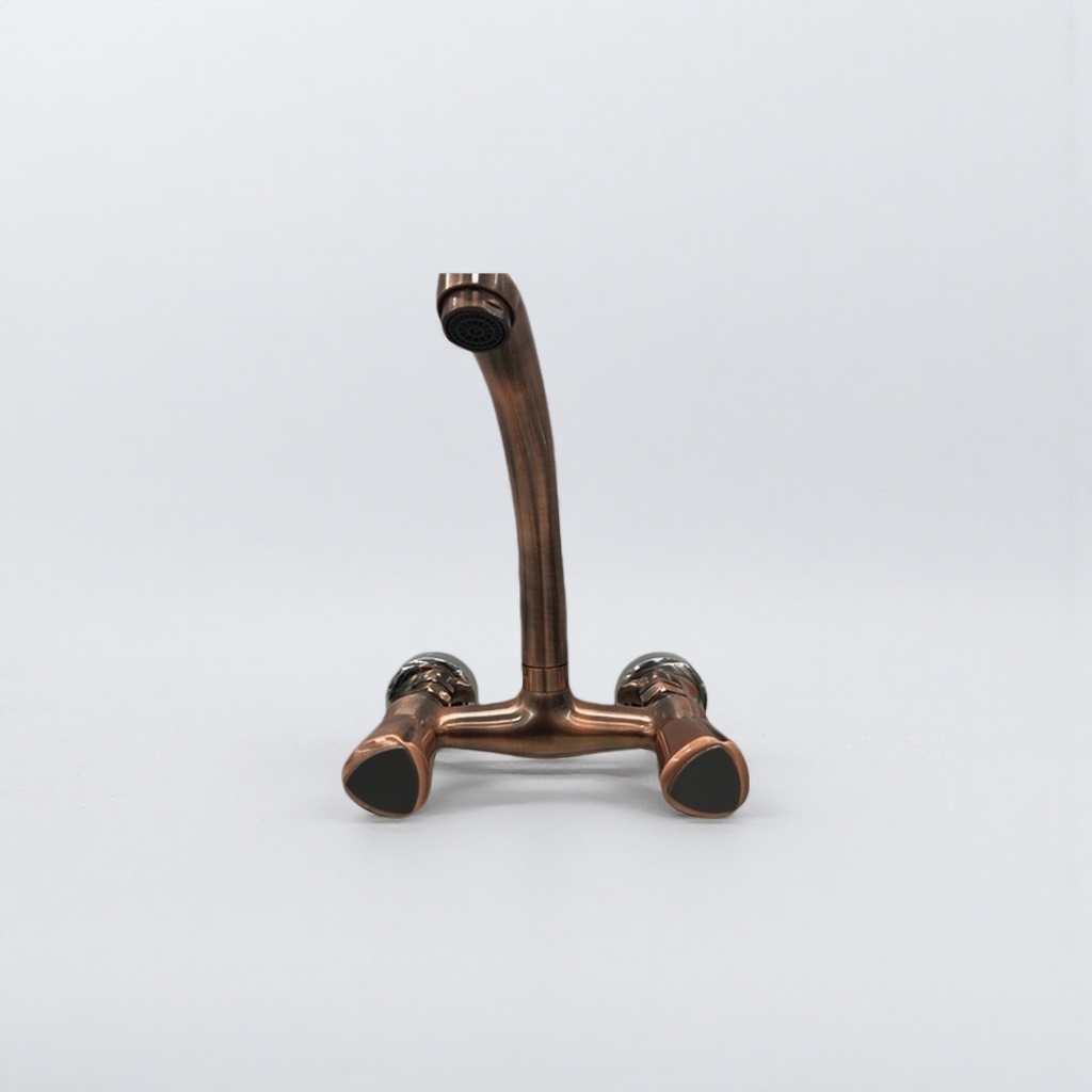 The copper-colored faucet is made of all-copper material and is suitable for kitchens and bathrooms. It is rust-proof and durable