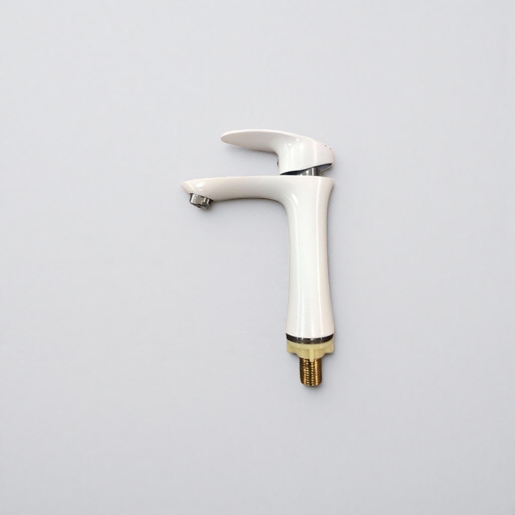 White single-handle faucet made of all-copper, anti-scald and constant-temperature, suitable for kitchens and bathrooms Application Scenario