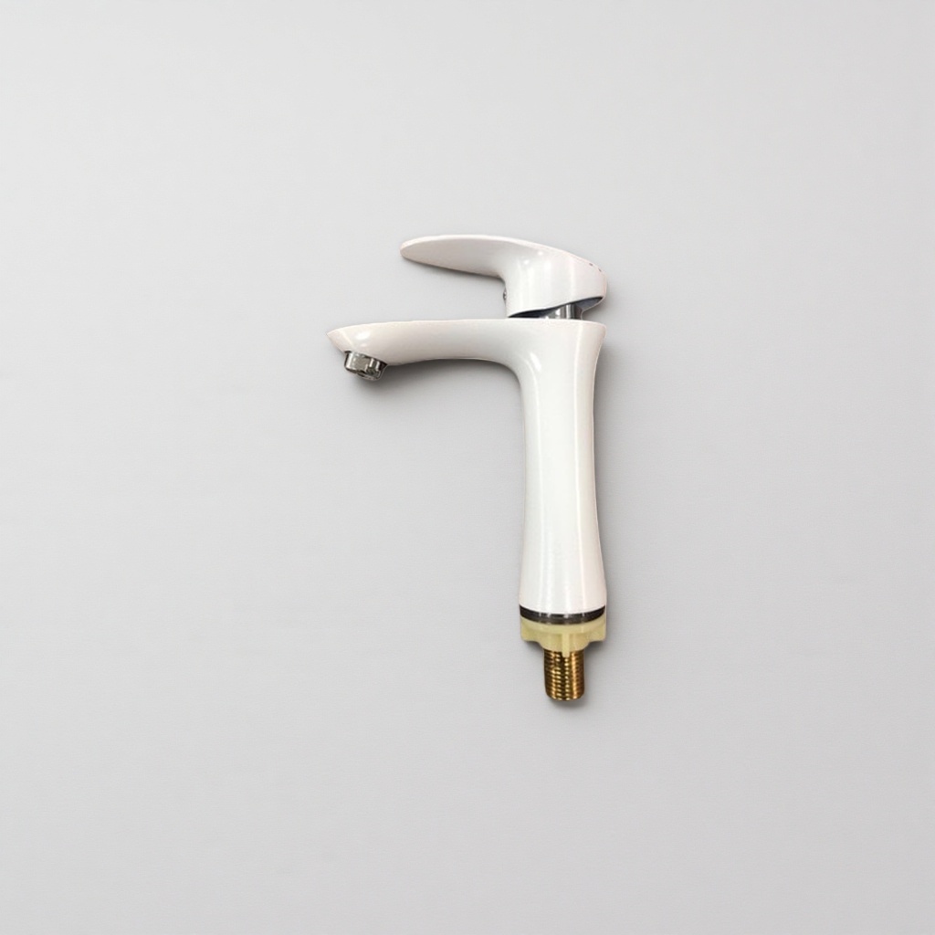 White single-handle faucet made of all-copper, anti-scald and constant-temperature, suitable for kitchens and bathrooms Specification image