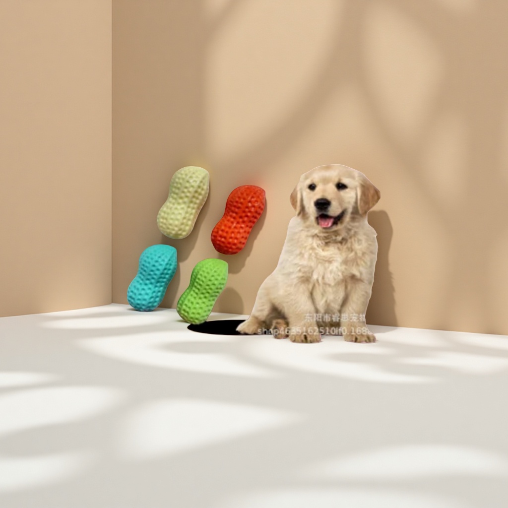 Pet toy tpr Peanut Dog toy, milk fragrance, teeth grinding, sound cat and dog interaction, boredom relief pet toy wholesale new