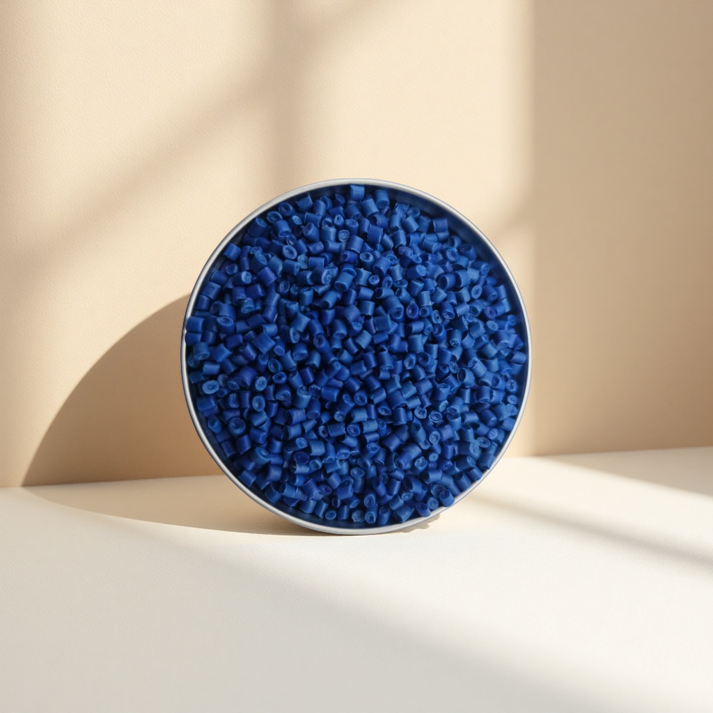 Blue plastic granules, industrial-grade PP polypropylene raw material, general-purpose injection molding granulation material details Picture