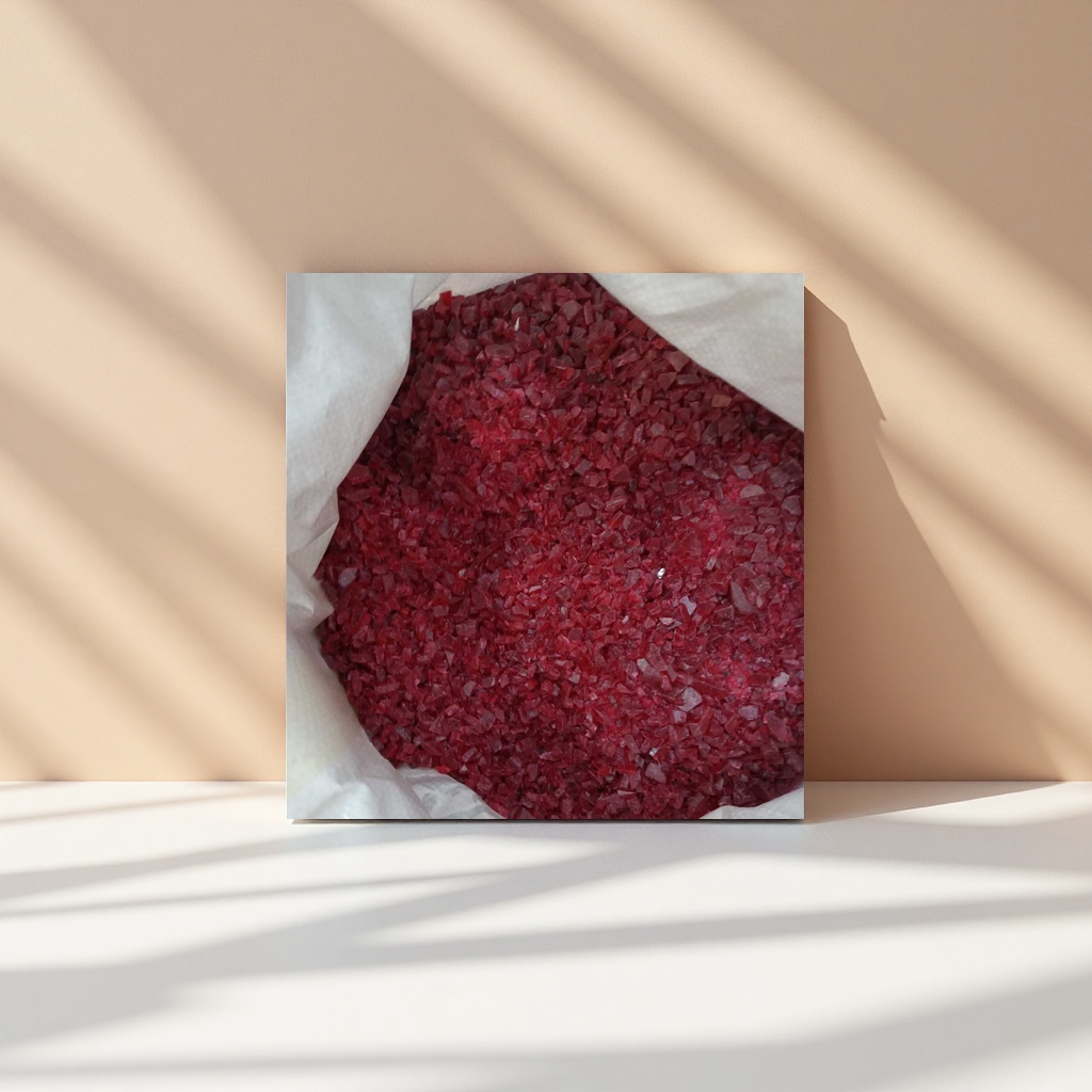 DIY handcrafted red crushed grain decorative material glitter particles details Picture
