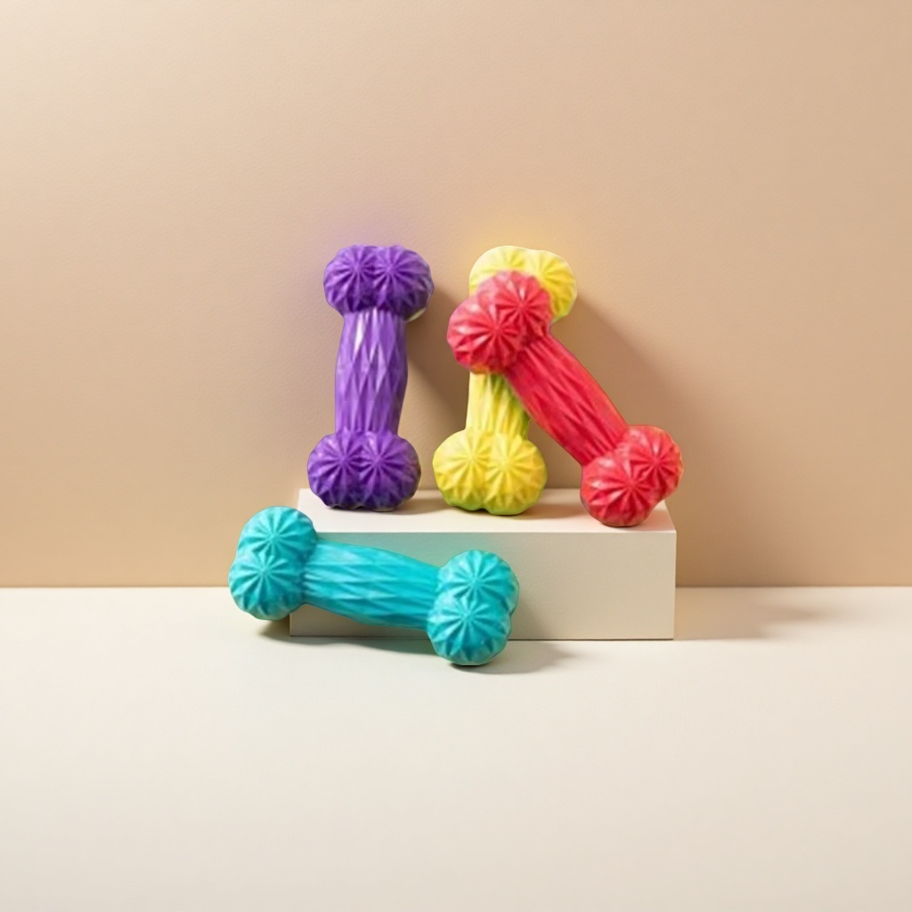 Amazon's best-selling pet toy, tpr dog toy, new two-color bone toy, dog teething and making sounds, wholesale from the manufacturer details Picture