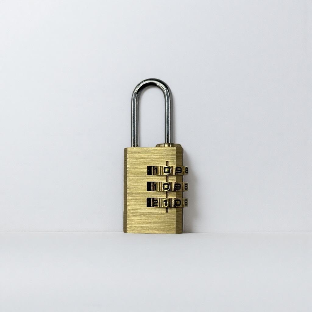 Golden brass combination lock, specially designed for home and office safes