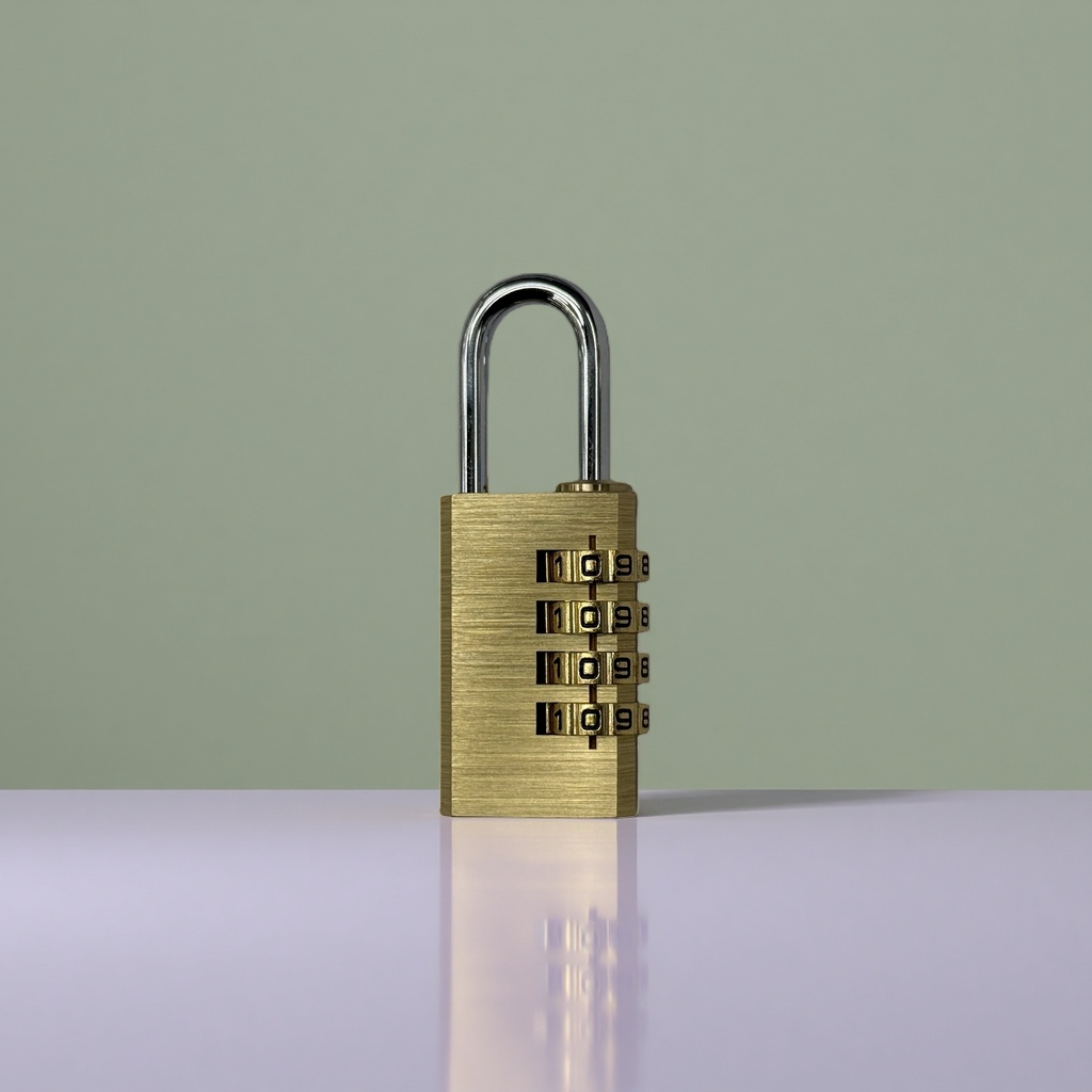 Golden combination lock, brass anti-picking padlock, special silent design for travel luggage Specification image