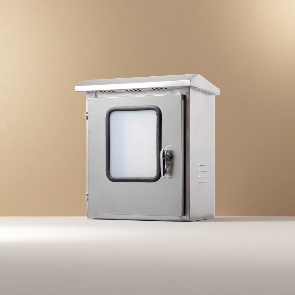 Silver stainless steel household distribution box, 304 material, waterproof and dustproof, suitable for both indoor and outdoor use Specification image