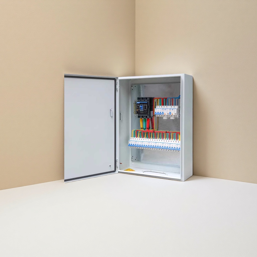 White distribution box for household surface-mounted and recessed installation, 304 stainless steel, waterproof and dustproof Specification image