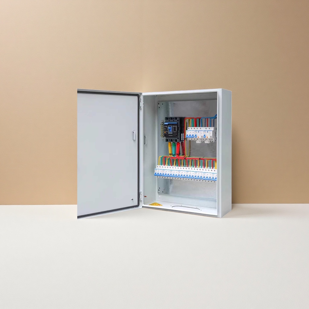 White distribution box for household surface-mounted and recessed installation, 304 stainless steel, waterproof and dustproof