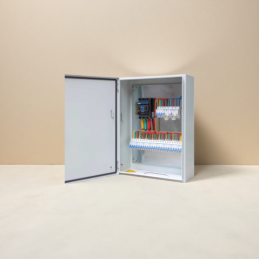 White distribution box for household surface-mounted and recessed installation, 304 stainless steel, waterproof and dustproof Application Scenario