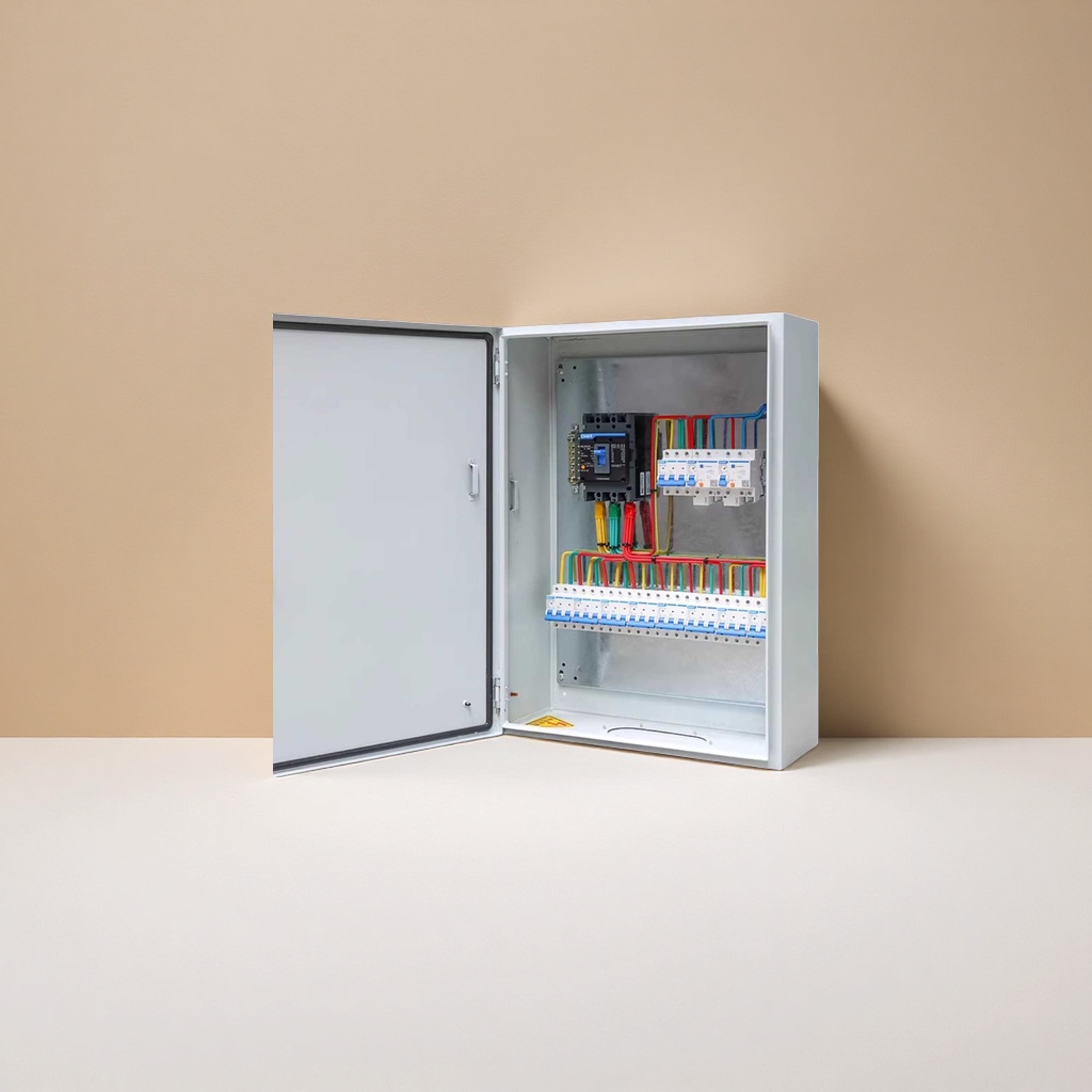 White distribution box for household surface-mounted and recessed installation, 304 stainless steel, waterproof and dustproof details Picture
