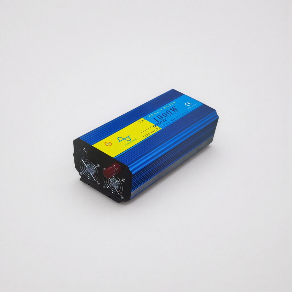 Blue heat dissipation stripes 1000W pure sine wave inverter with dual fans and red knobs Application Scenario