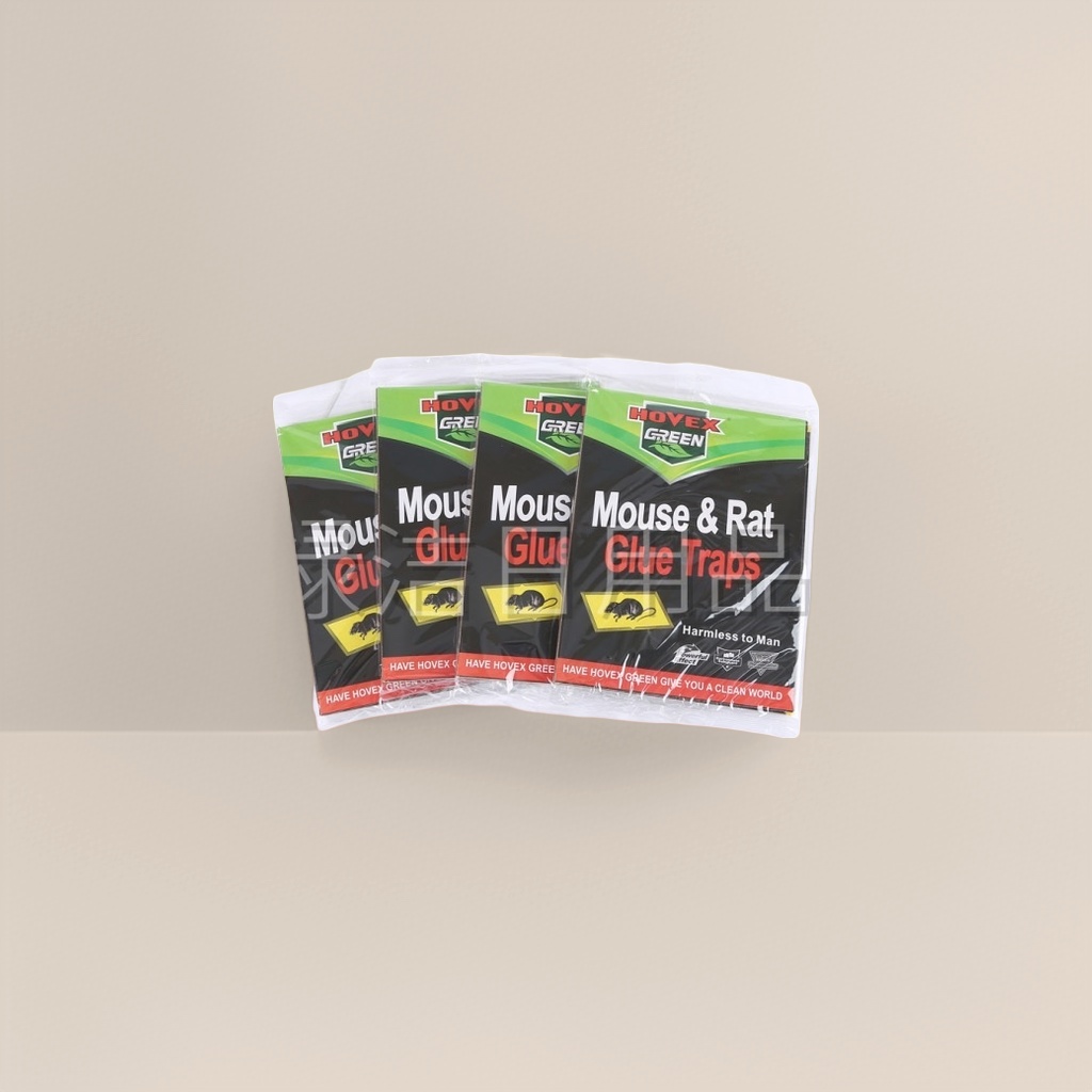 HOVEX GREEN黑色鼠胶捕鼠器三盒堆叠装 Mouse & Rat Glue Traps