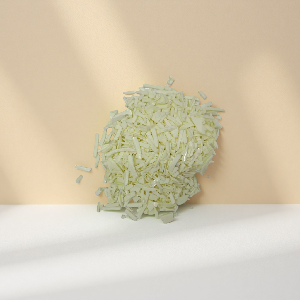 Light yellow, flaky natural plant scented wax granules details Picture