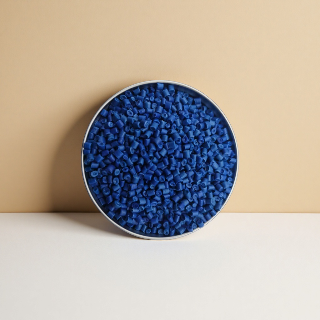 Blue granular plastic particles, general-purpose PP polypropylene raw material, granular industrial material Specification image