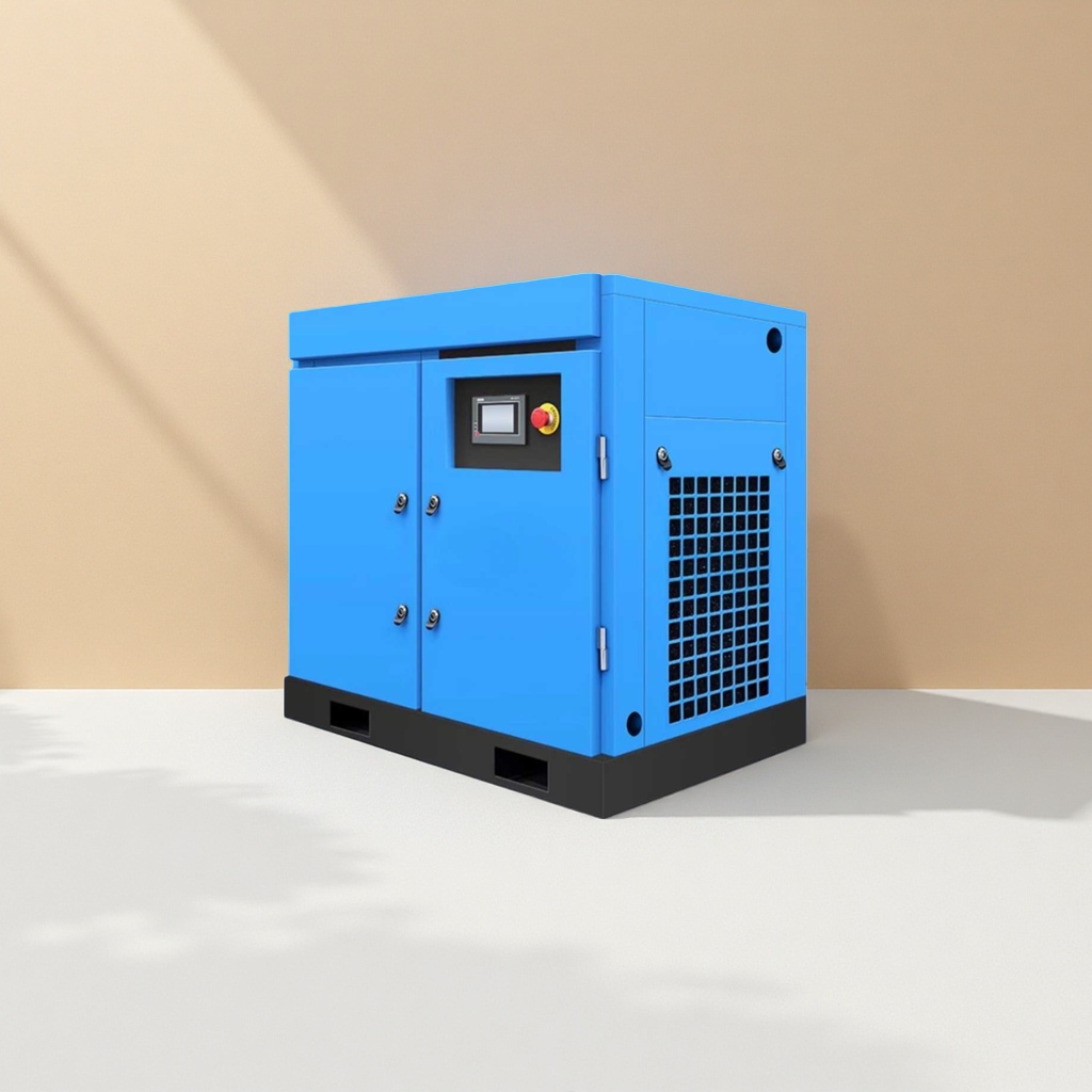 Blue industrial air compressor, 30L air storage tank, silent and energy-saving, single-phase 220V details Picture