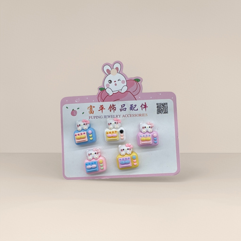 Hello Kitty pink card accessory, sweet and cute style DIY handmade materials details Picture
