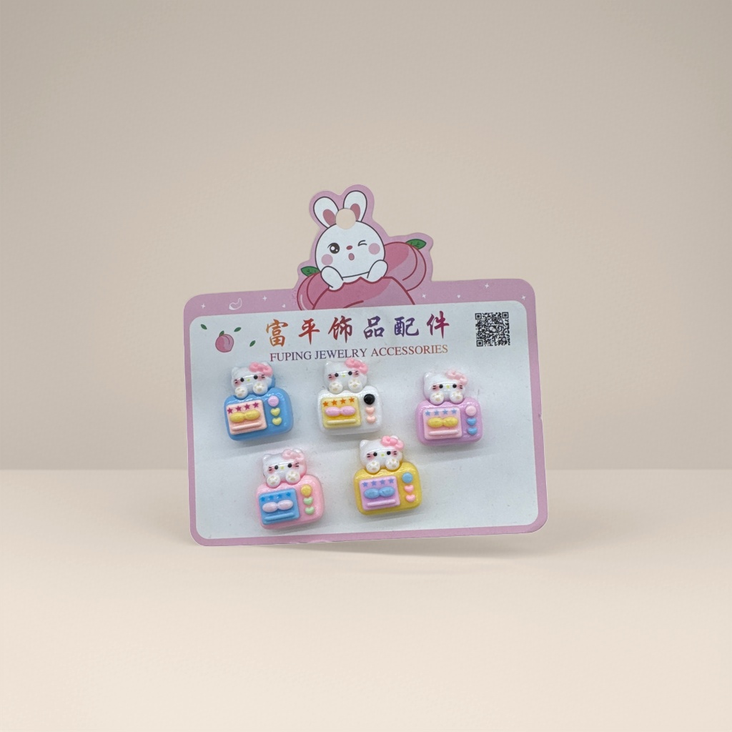 Hello Kitty粉色卡片饰品配件 甜美可爱风DIY手工材料