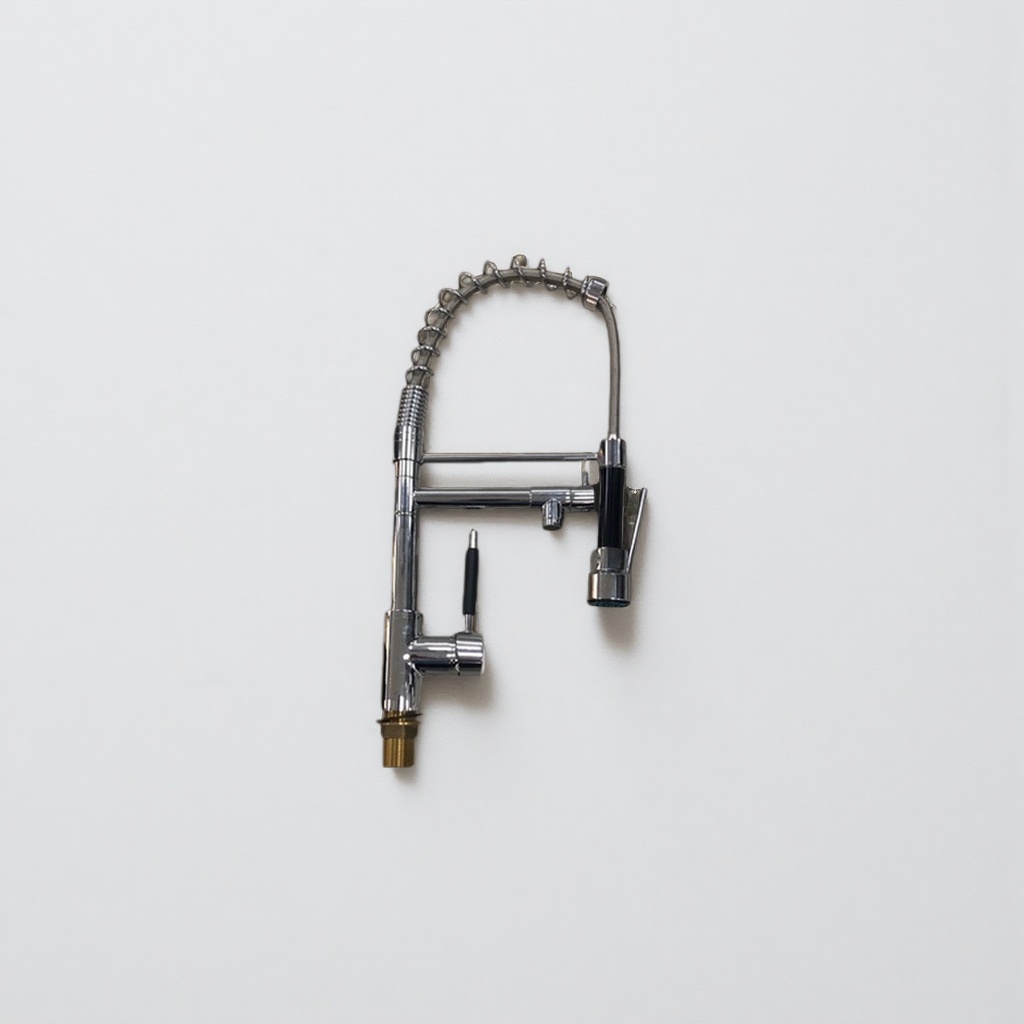 Silver faucet, kitchen pull-out dual-control cold and hot stainless steel washbasin faucet Application Scenario