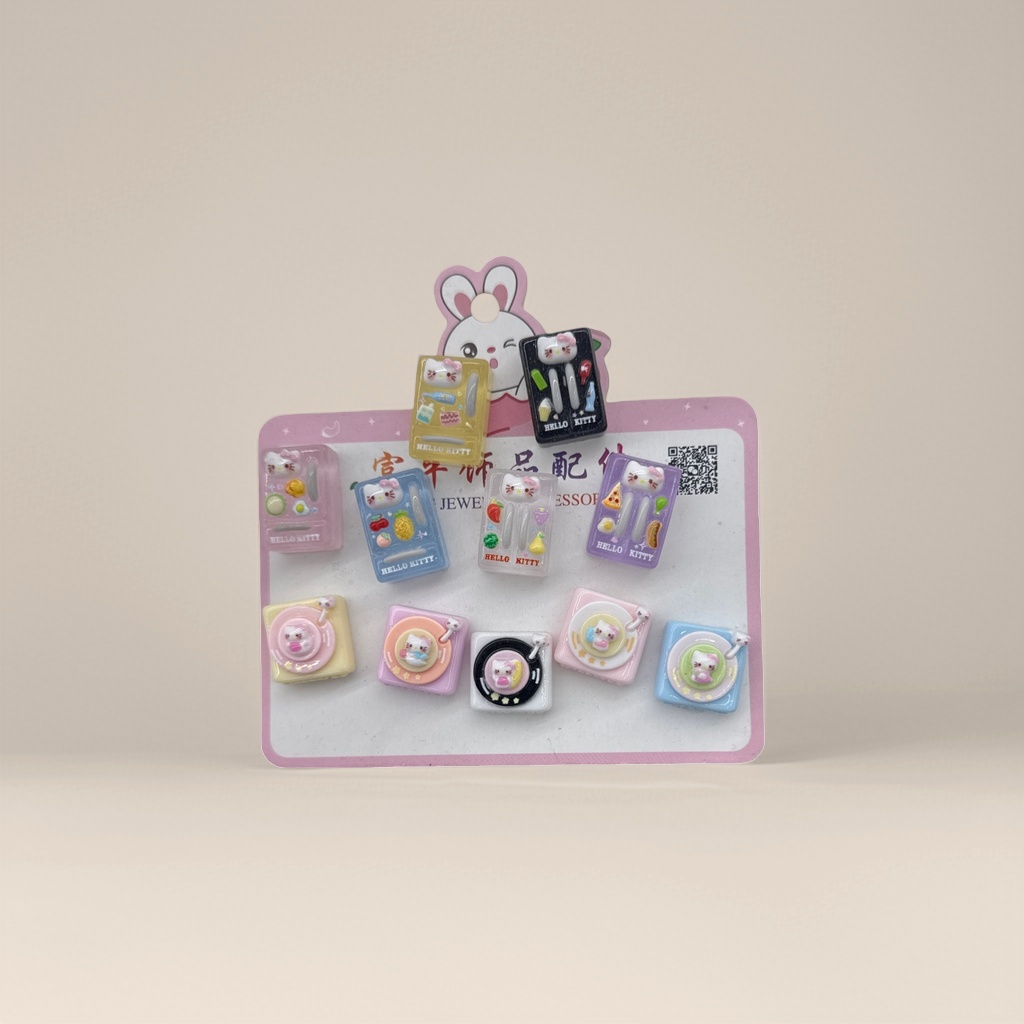 彩色Hello Kitty主题小饰品组合可爱少女风配饰套装