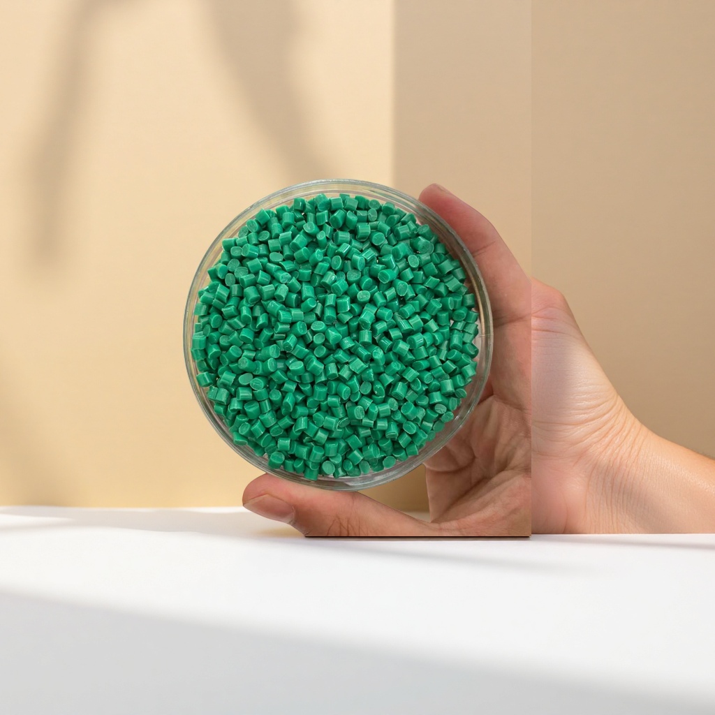 Green plastic pellets, environmentally friendly recycled materials, PPPE, general industrial raw materials details Picture