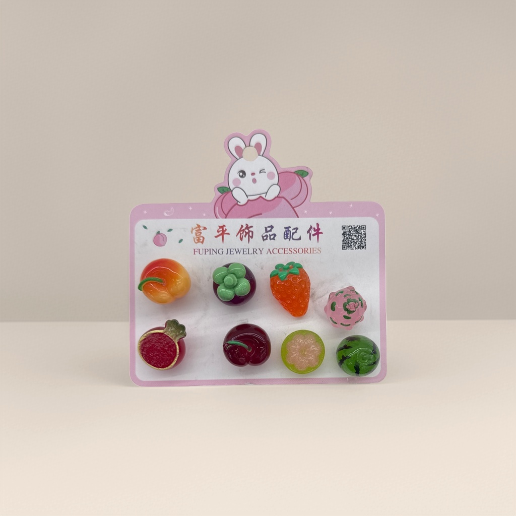 Creative DIY materials for pink packaging card fruit-shaped jewelry accessories Application Scenario