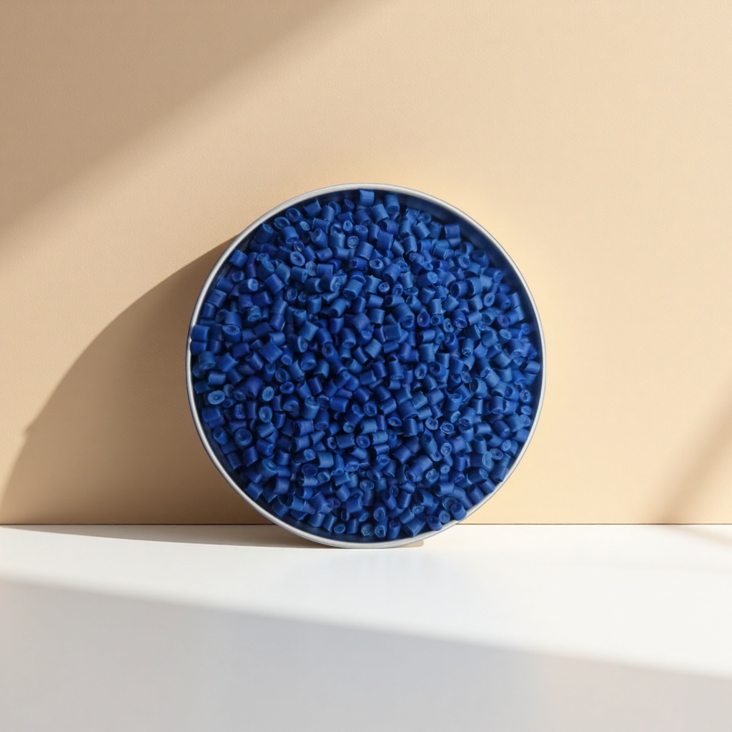 Blue granular plastic particles are general-purpose PP polypropylene raw material granular engineering plastics details Picture