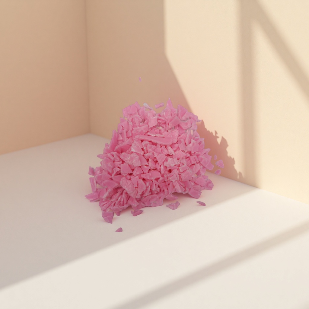 Pink plastic fragments, DIY decorative materials, creative art paper-cutting materials Specification image