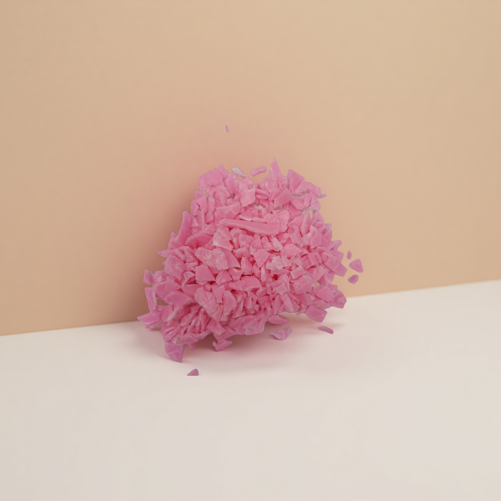 Pink plastic fragments, DIY decorative materials, creative art paper-cutting materials details Picture