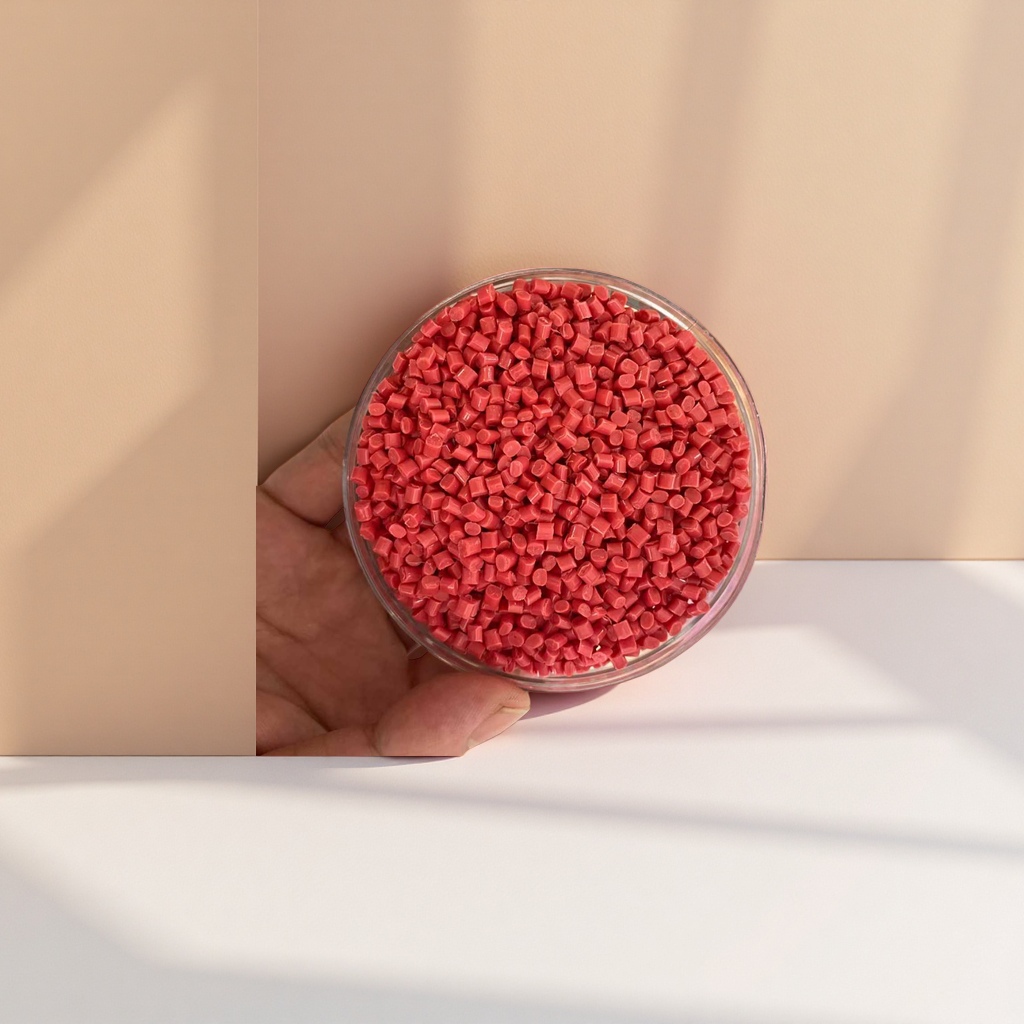 Red granular plastic raw material PP polypropylene is a general-purpose engineering plastic details Picture