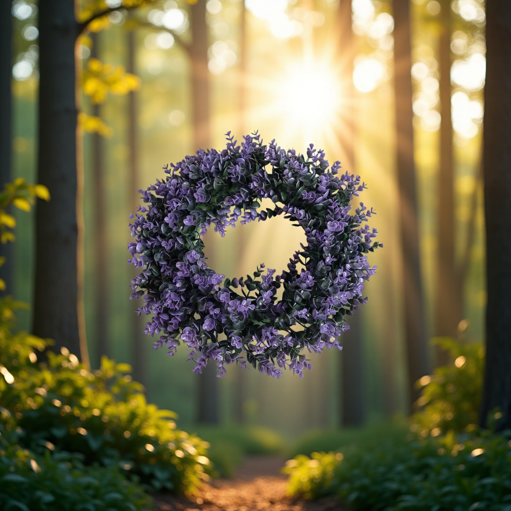 Purple artificial garland simulating asters, rattan woven decorative garland for home decoration Specification image