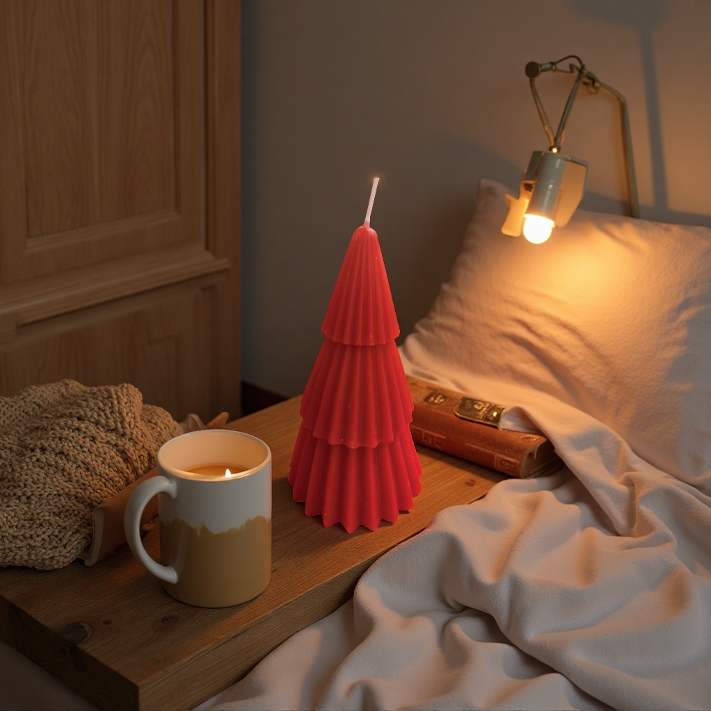 Red Christmas tree-shaped candle festive decoration home aromatherapy ornaments Application Scenario