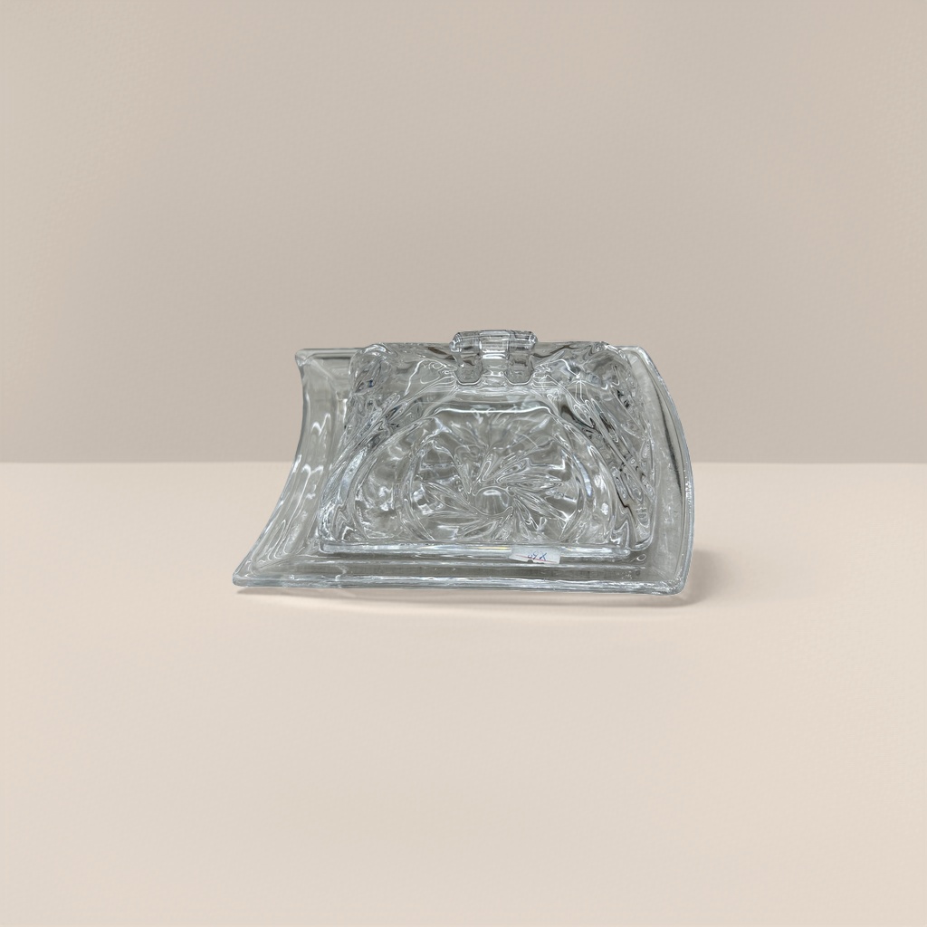 透明玻璃雕花托盘产品图