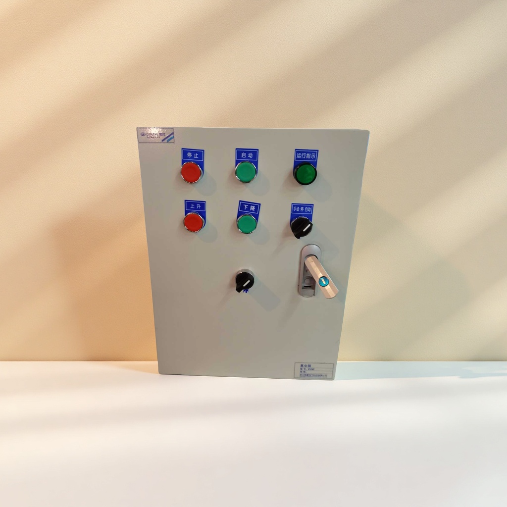 White control box, industrial-grade waterproof and dustproof distribution box, metal casing, wall-mounted installation details Picture