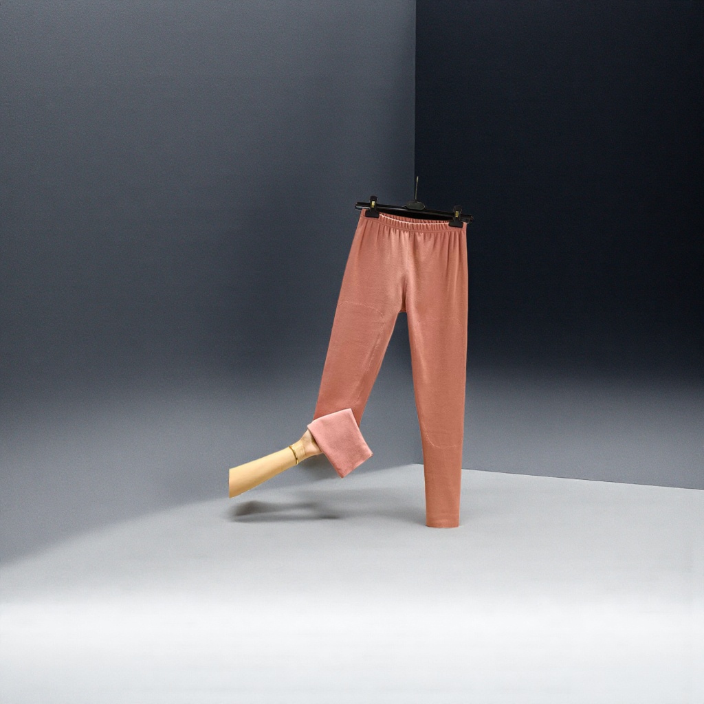 粉色加绒打底裤女秋冬保暖修身显瘦高腰弹力内搭 leggings
