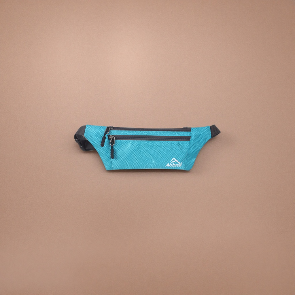 The blue mesh sports waist bag is breathable, lightweight and multi-functional for storage, suitable for both men and women Specification image