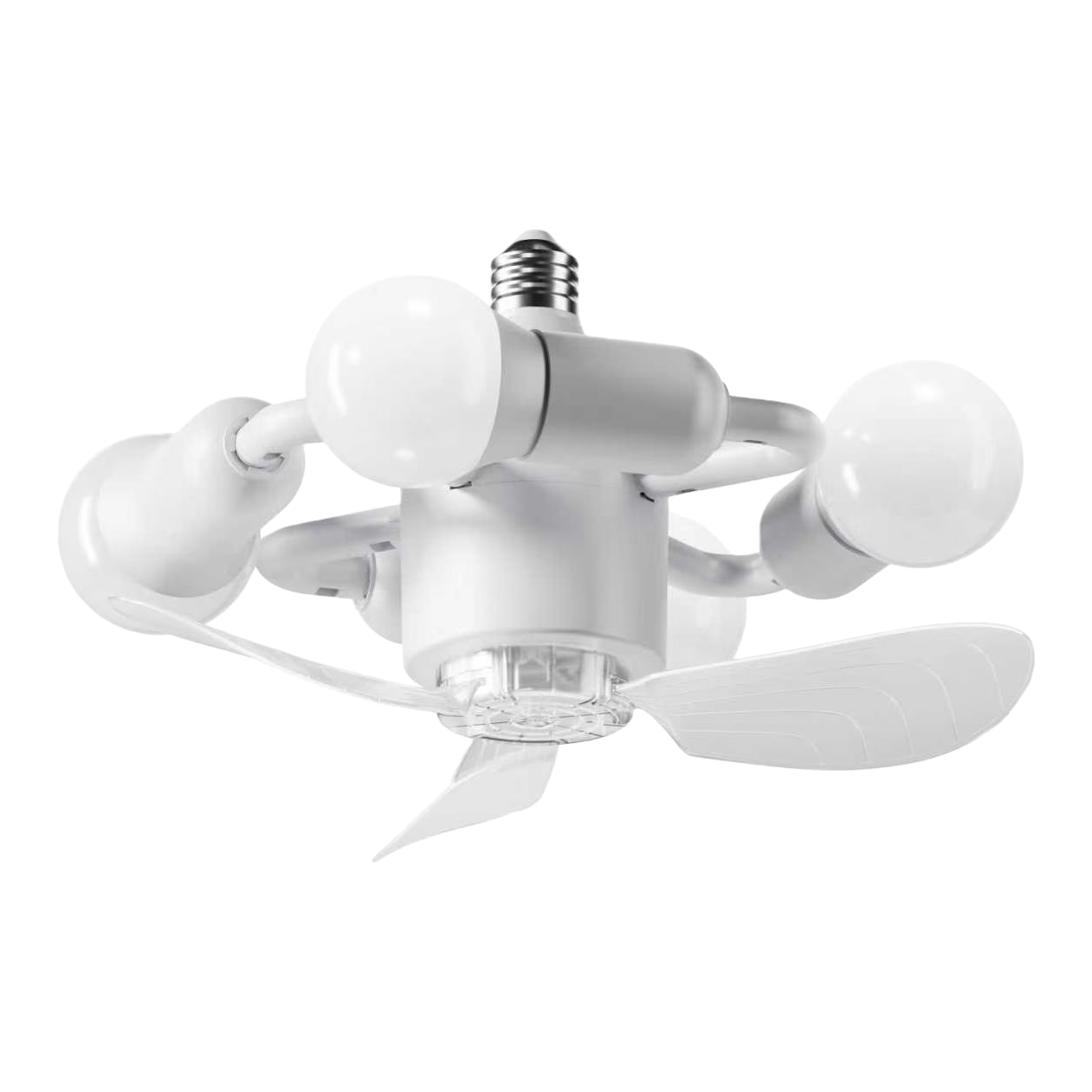 Modern and simple white ceiling fan lamp, suitable for both living room and bedroom, silent and energy-saving ceiling-mounted fan lamp Item Picture