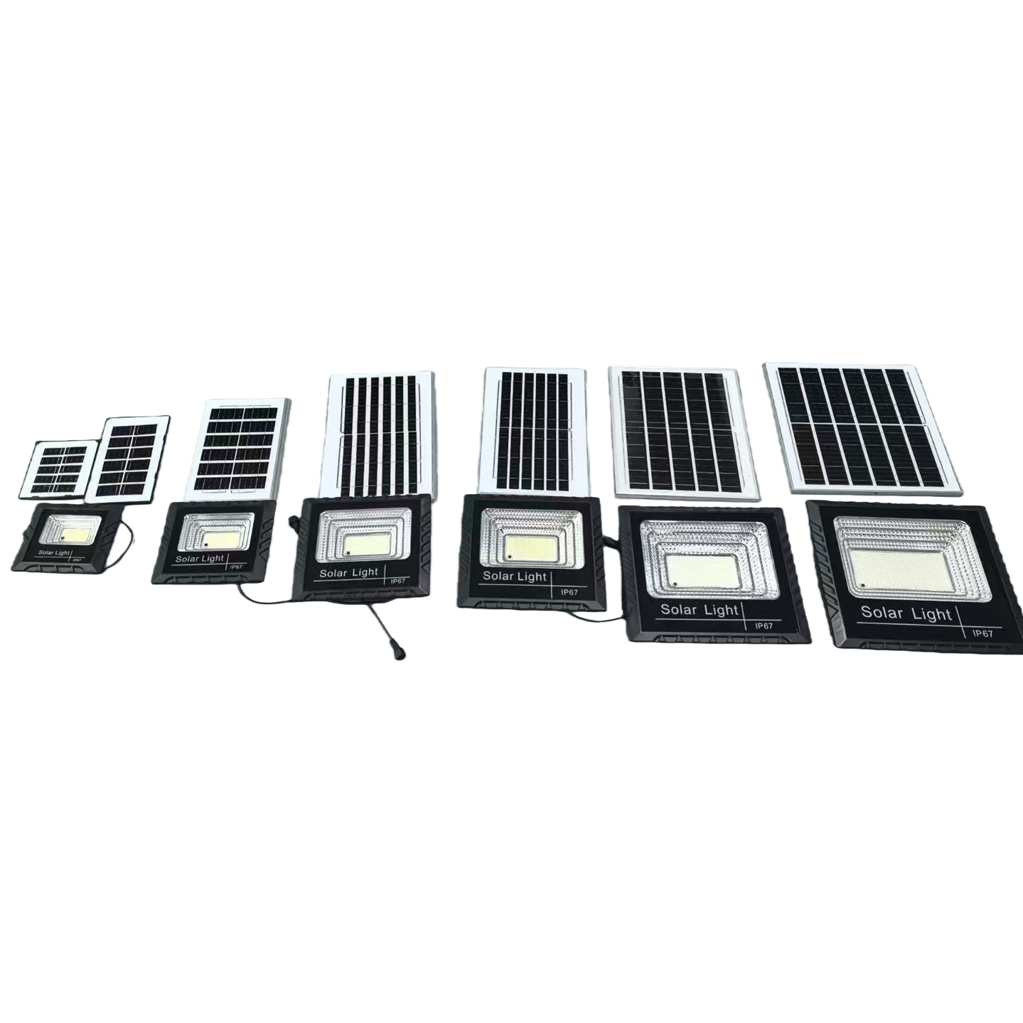 Black solar lamps for outdoor courtyard lighting are waterproof, energy-saving and require no wiring Item Picture