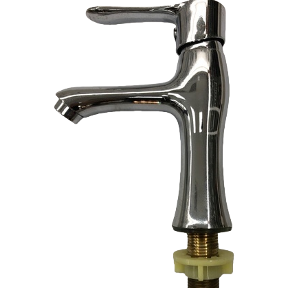 Silver faucet, all-copper thickened electroplated scratch-resistant under-counter bathroom basin faucet Item Picture