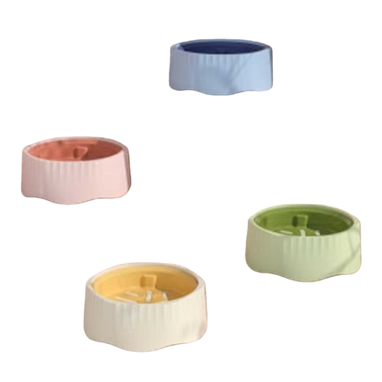Colorful switchable pet food bowl, suitable for cats and dogs, anti-slip, large-capacity, silent feeder Item Picture