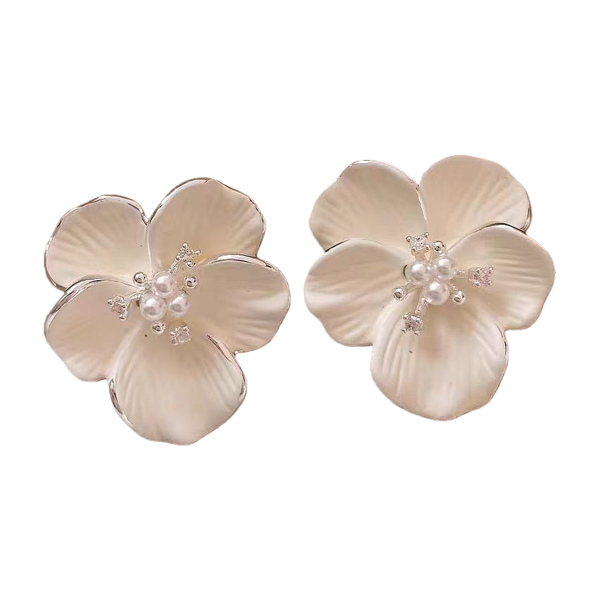 مسامير الزهرة البيضاء تشبه 100 مسامير للأذن الصغيرة Item Picture