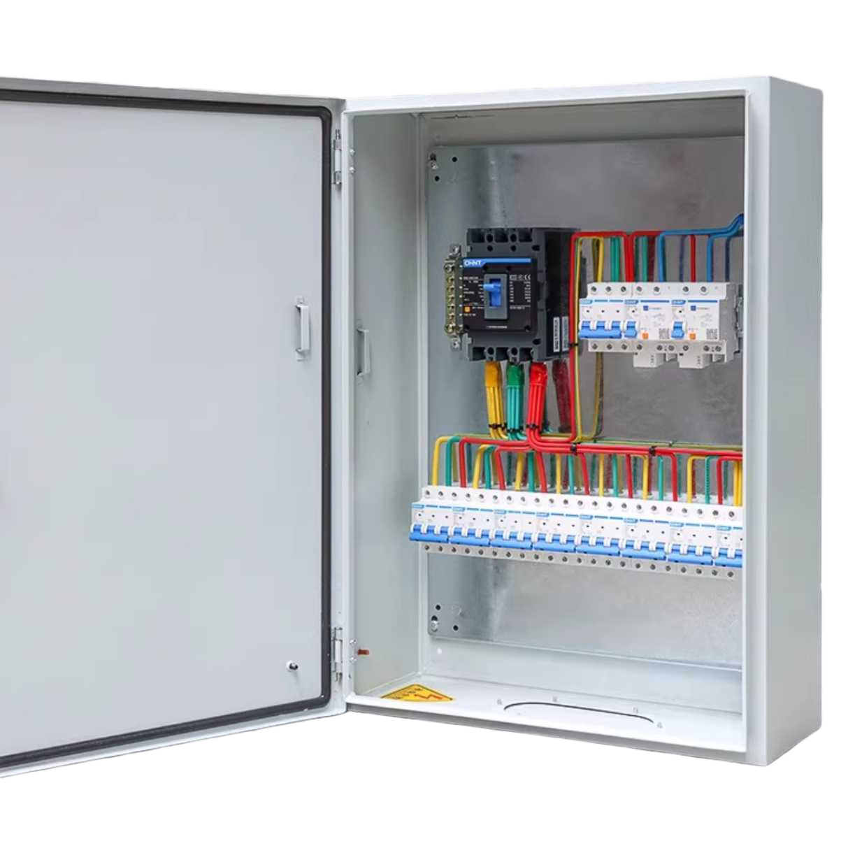 White distribution box for household surface-mounted and recessed installation, 304 stainless steel, waterproof and dustproof Item Picture