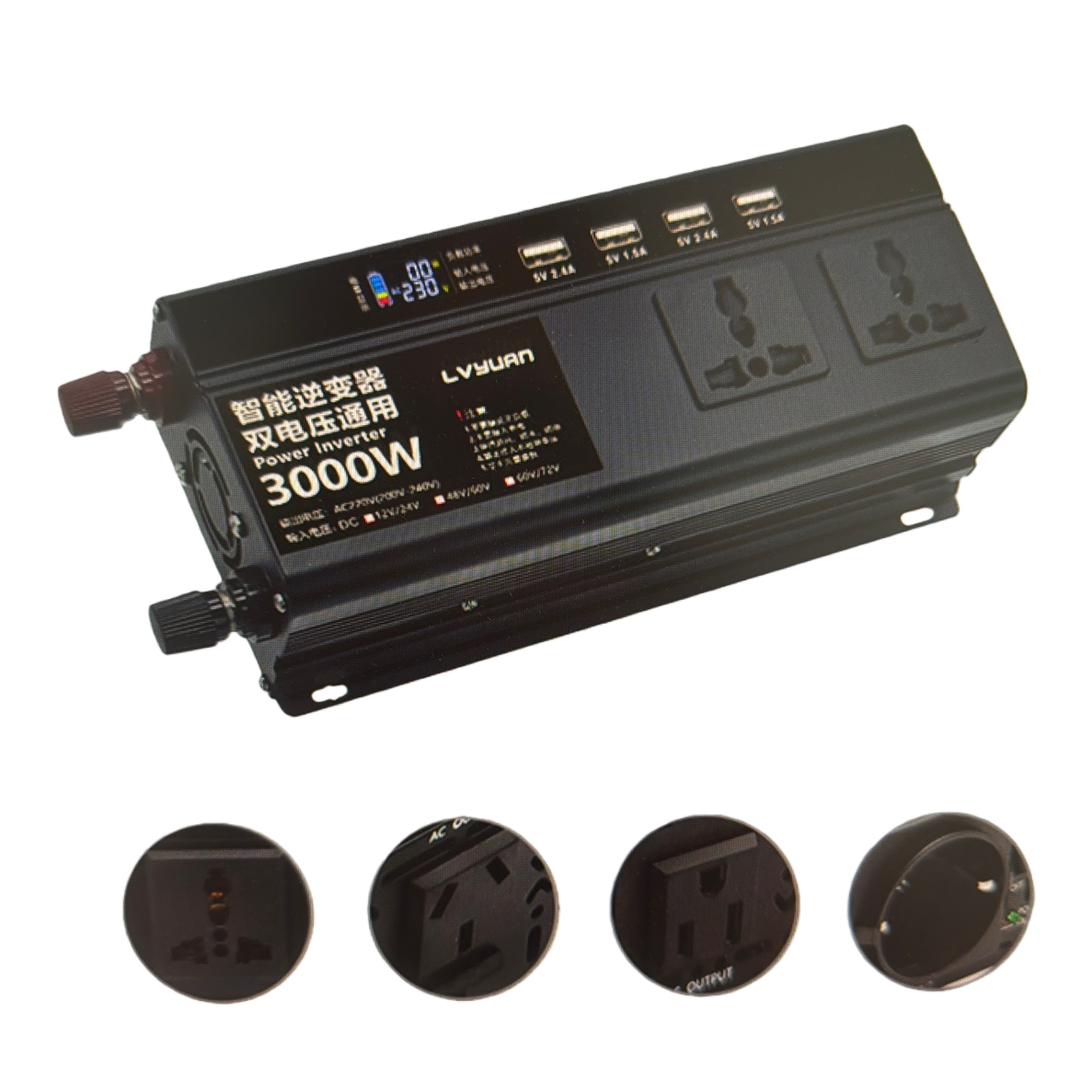 The black smart inverter home photovoltaic energy storage converter features a highly efficient, stable and quiet design Item Picture