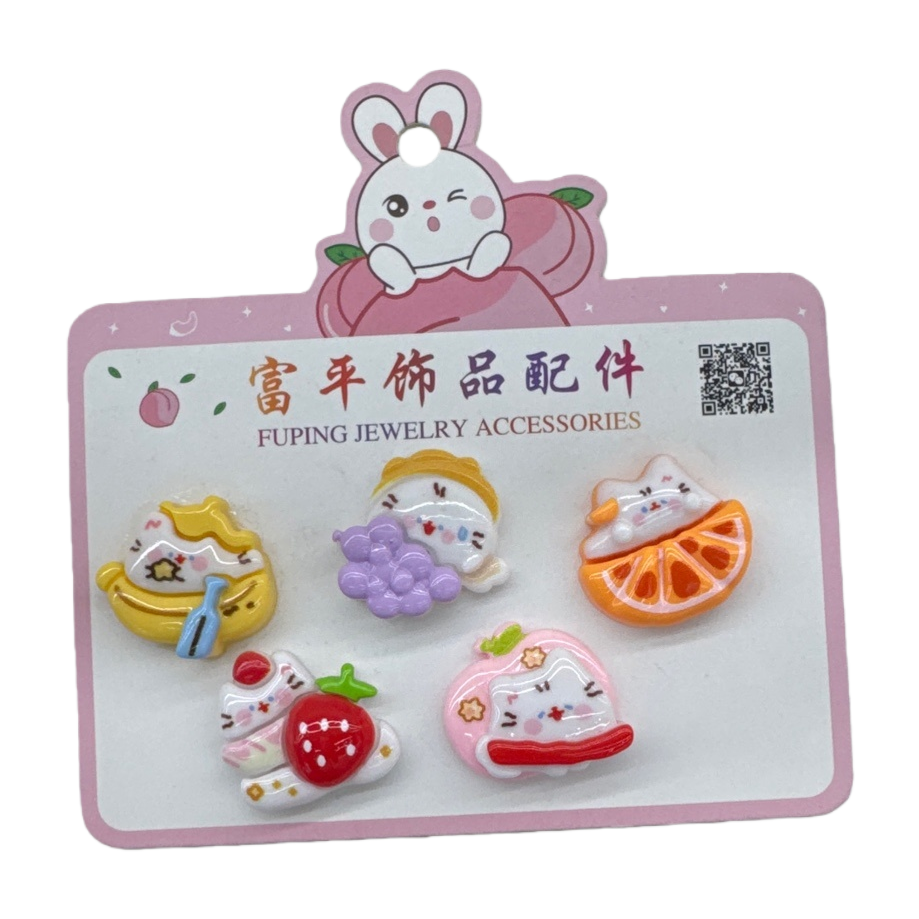Cute and girlish creative tabletop ornaments in the shape of pink card fruits and desserts Item Picture