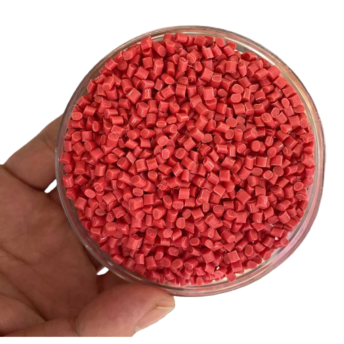 Red granular plastic particles, industrial-grade PP PE raw material, general injection molding filler Item Picture