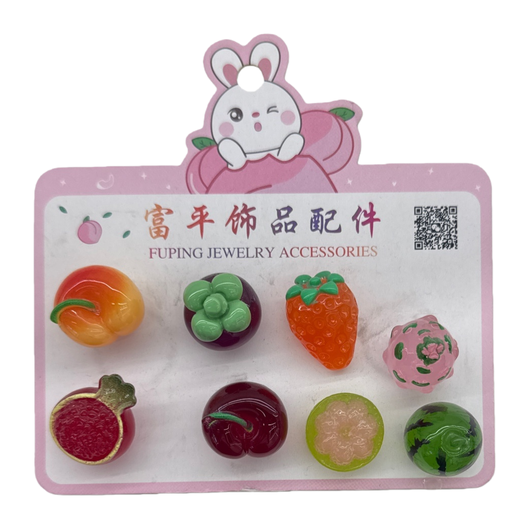 Creative DIY materials for pink packaging card fruit-shaped jewelry accessories Item Picture