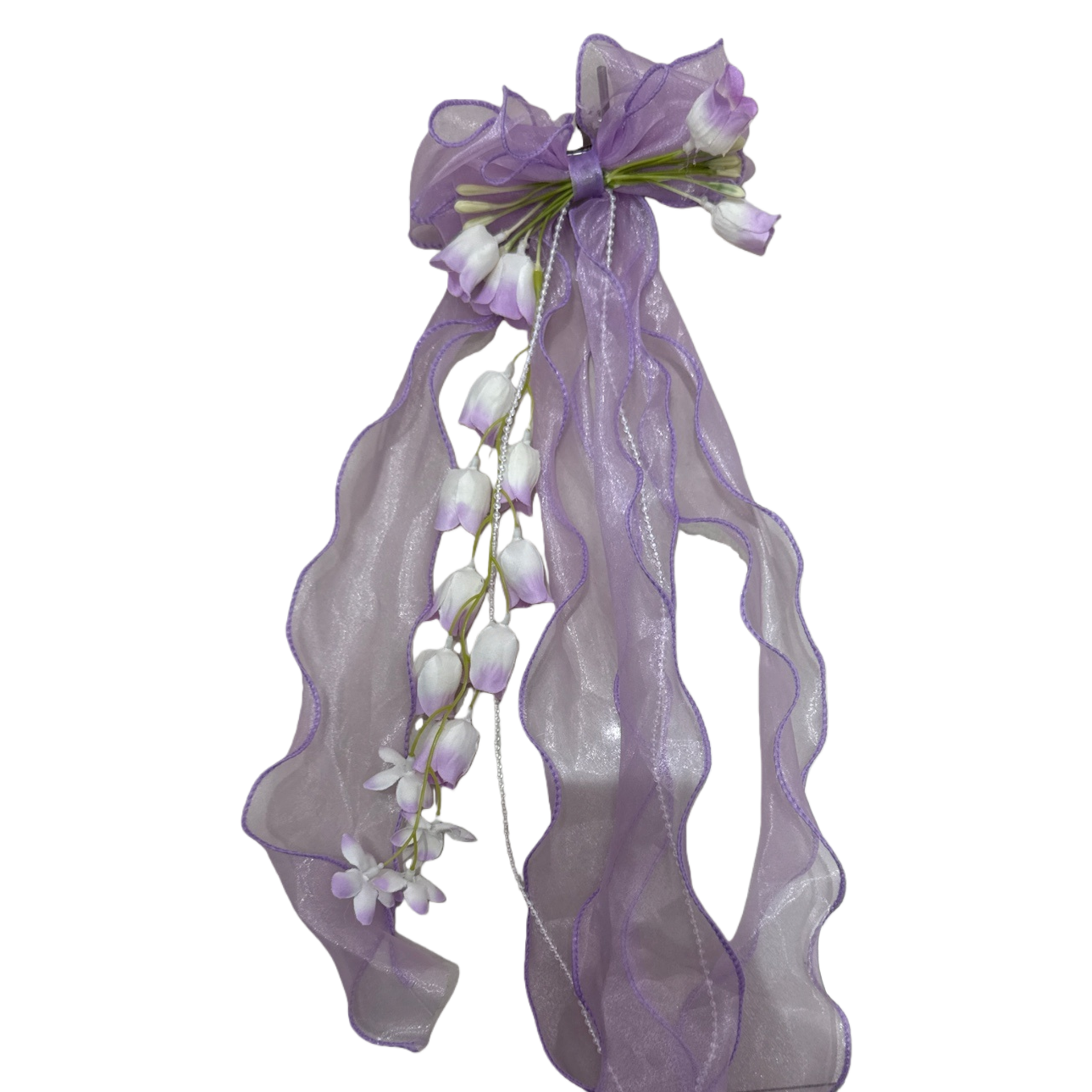 Purple gauze bows decorate children's headwear Item Picture