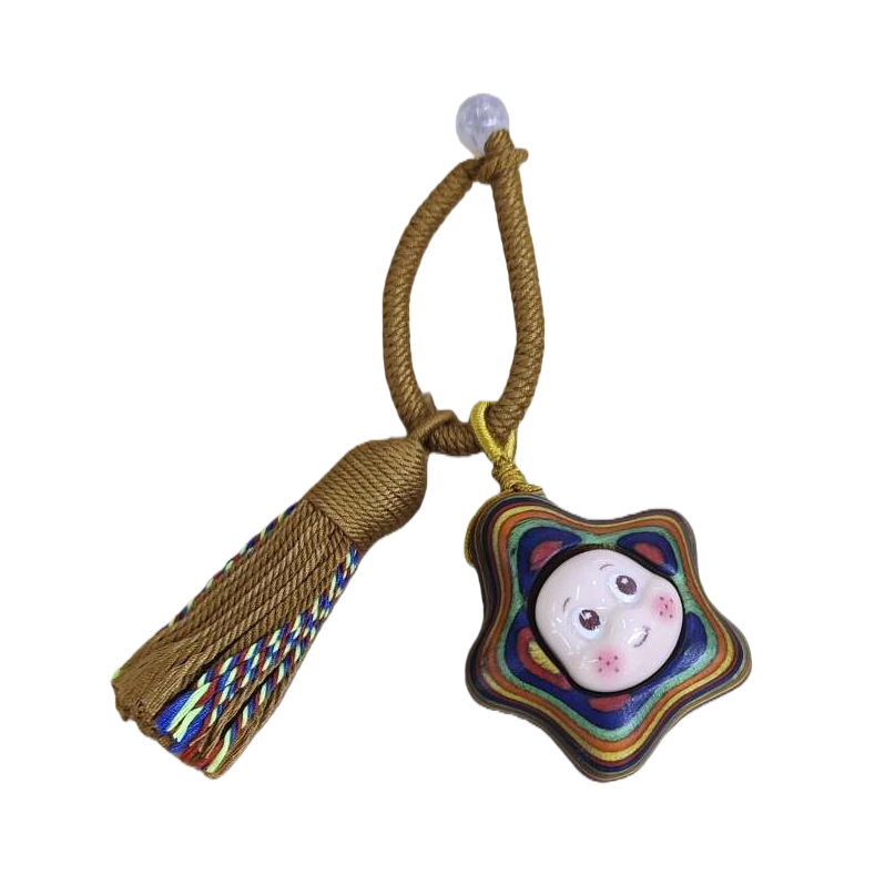 Colorful star-shaped pendants with a metallic texture, creative decorative hanging ornaments, suitable for home bedrooms and children's rooms Item Picture
