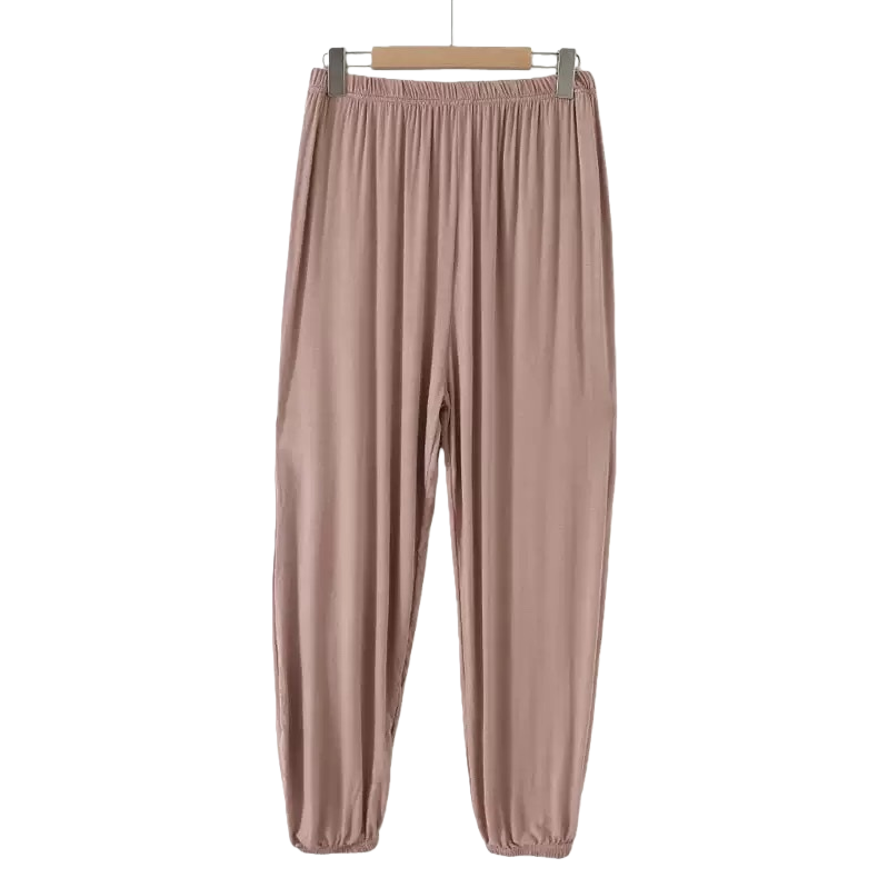 السراويل الوردية المشدودة بالأرجل Item Picture