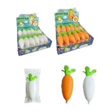 مزيج من الجزر البرتقالي والفجل الأبيض يحتوي على علب طازجة تستخرج منها جذور الخضروات Item Picture